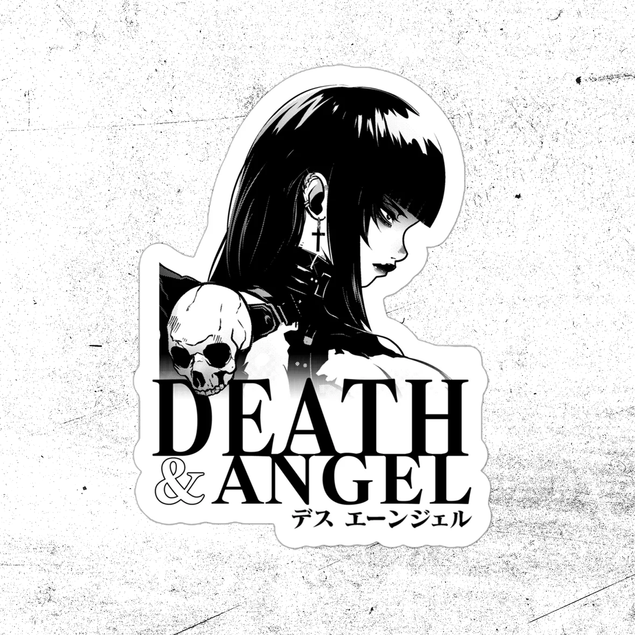 death & angel sticker