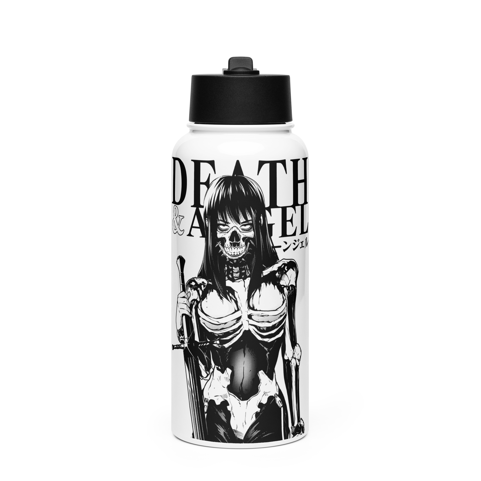 death becomes you stainless steel water bottle - Zombie Makeout Club